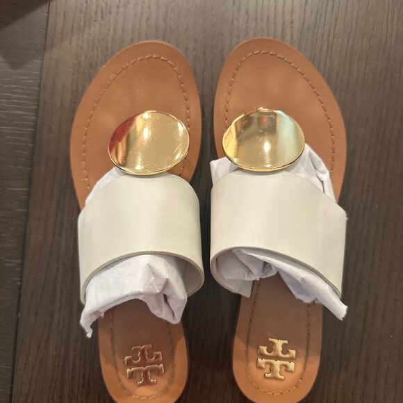 Authentic Luxury Tory Burch Patos Disk Sandal – Calf Leather in a size 7 - Picture 7 of 10